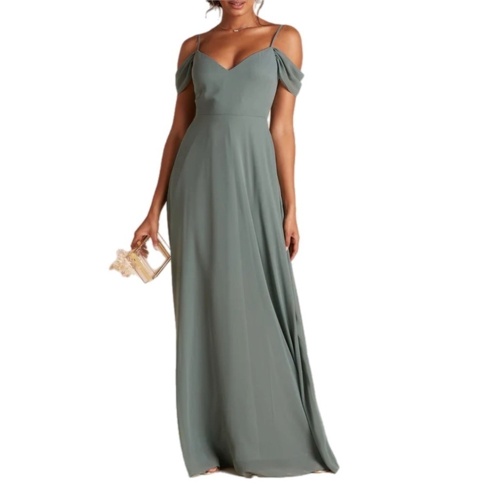 Birdy‎ Grey Devin Convertible Dress Size XL Sea Glass Bridesmaid Wedding Formal